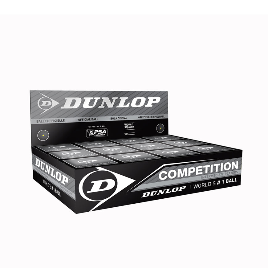 Dunlop Squash Balls - Competition (Yellow Dot)