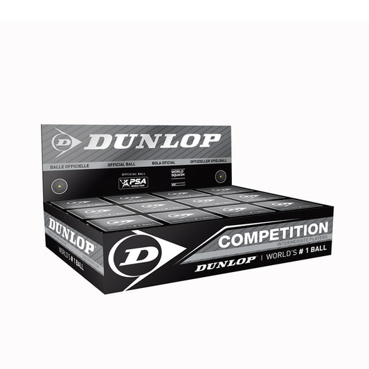 Dunlop Squash Balls - Competition (Yellow Dot)
