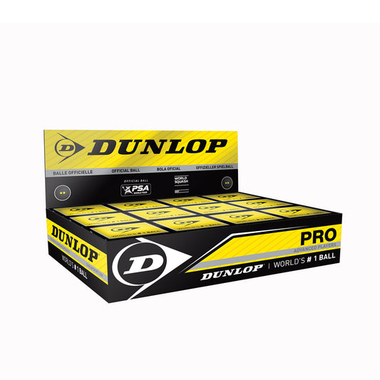 Dunlop Squash Balls - Professional (Double Yellow Dot)
